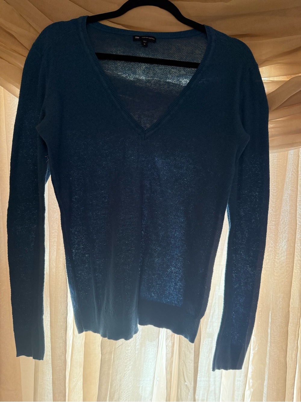 GAP Sparkle Crewneck Sweater in Shimmery Blue